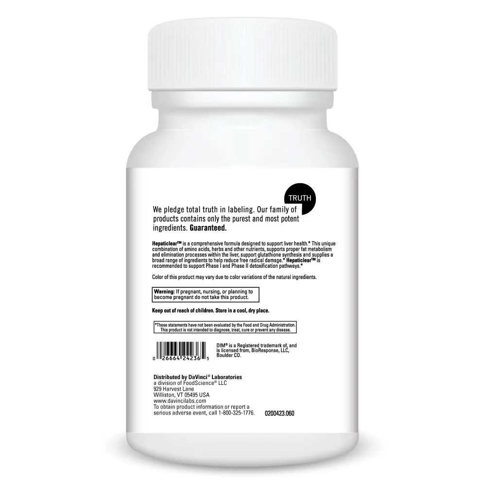 Hepaticlear 60 vcaps by Davinci Labs