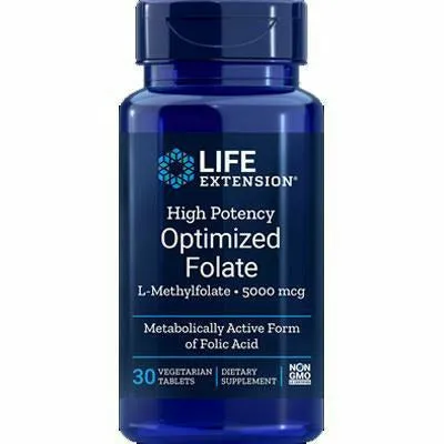 High Potency Optimized Folate 30 tabs by Life Extension