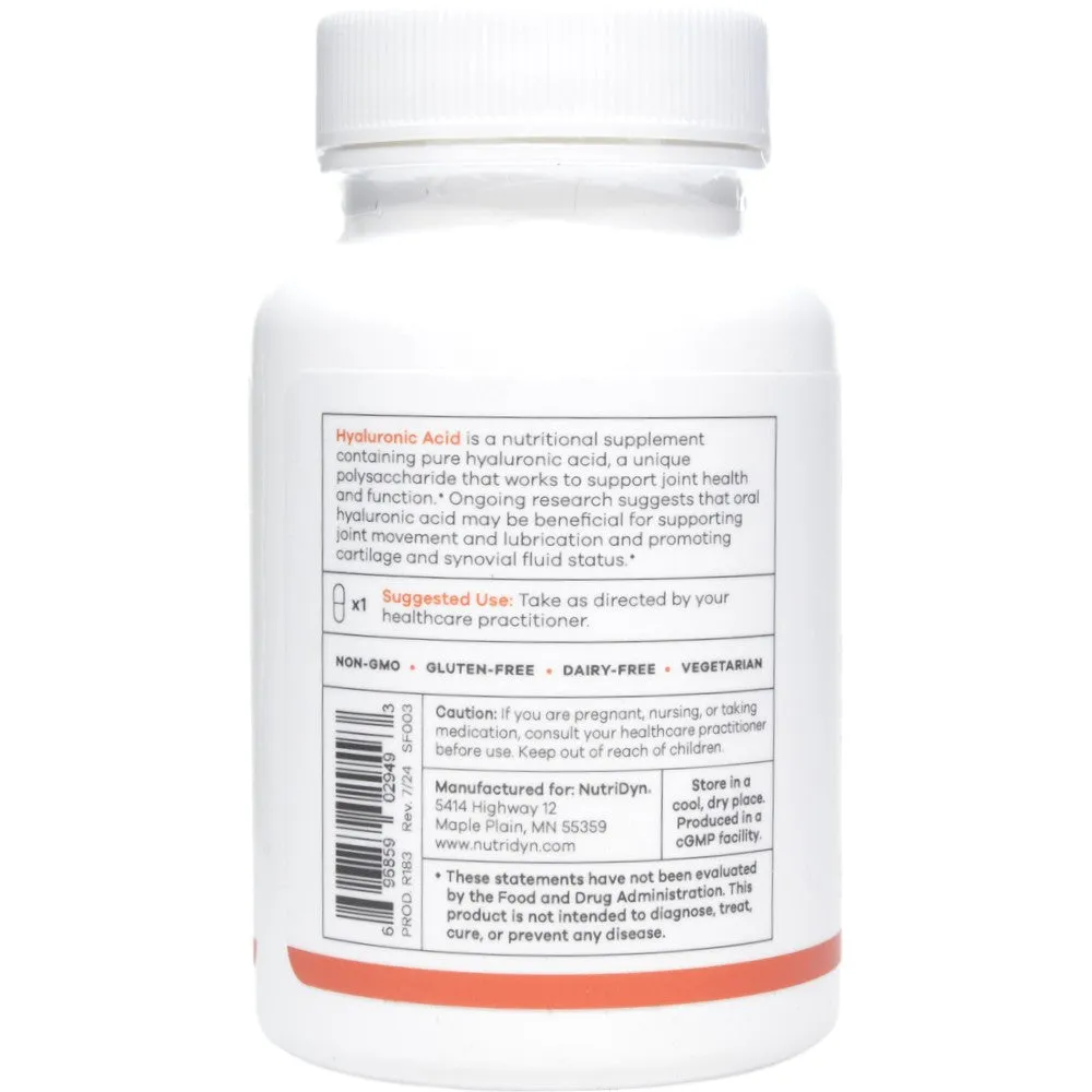 Hyaluronic Acid 100 Capsules by Nutri-Dyn