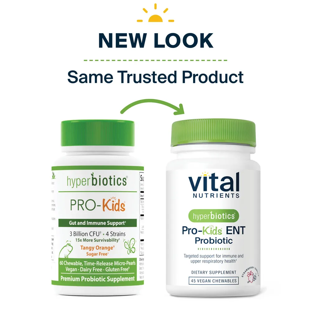 Hyperbiotics PRO-Kids ENT 45 chewable tabs by Vital Nutrients