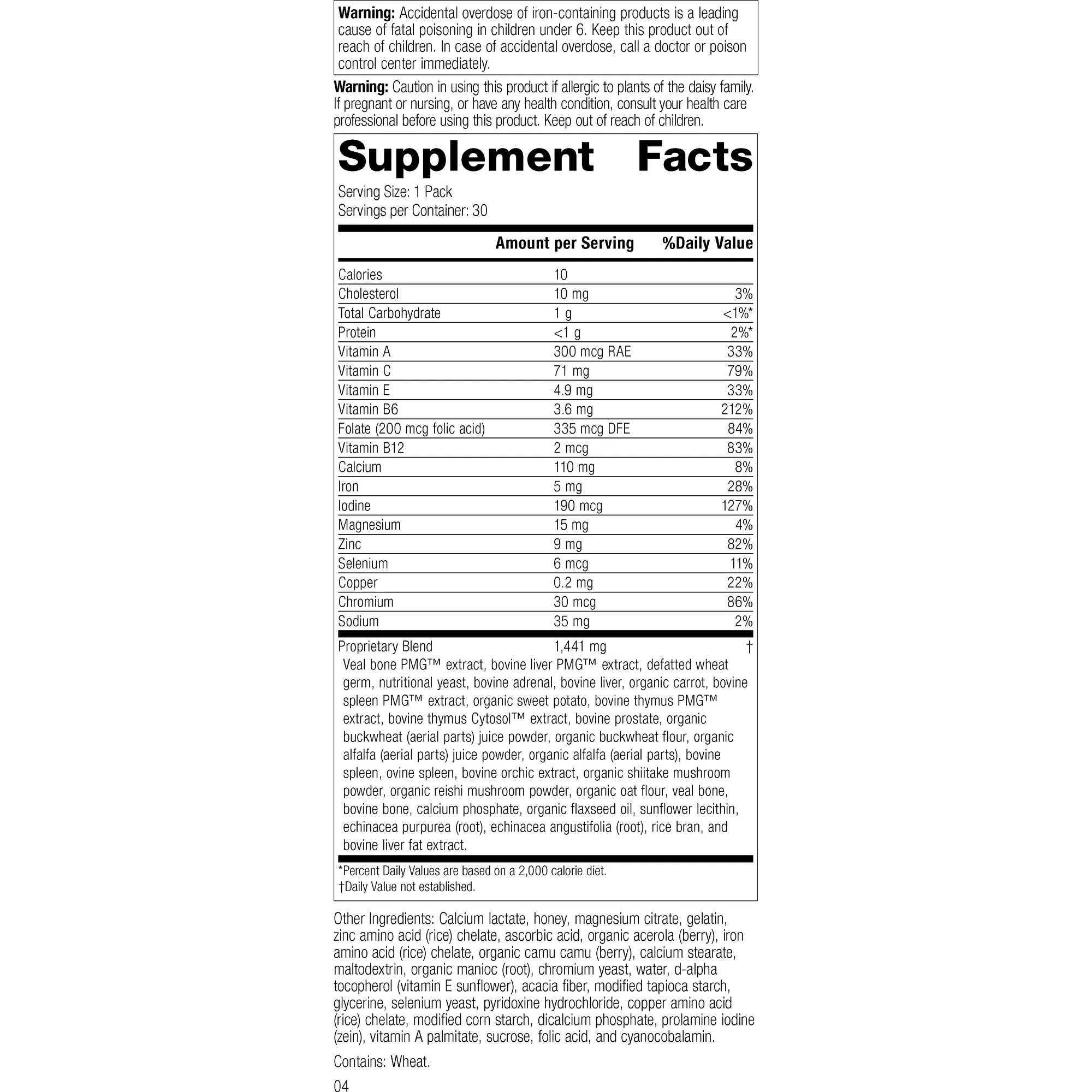 Immune System Health Pack. 30 Packs