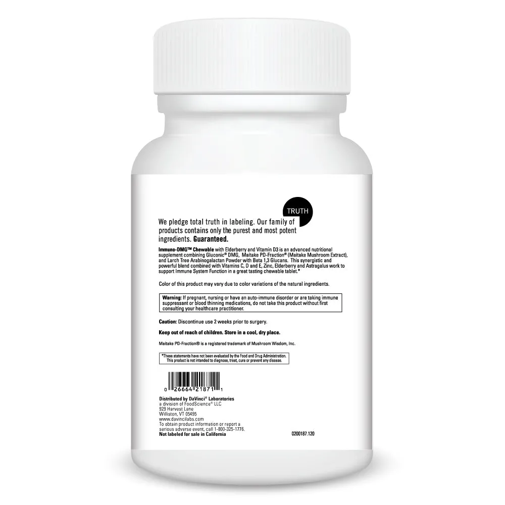 Immuno-DMG w. Elderberry/Vit D3 120 tabs by Davinci Labs