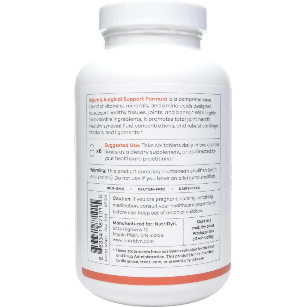 Injury & Surgical Support Formula 180 Tablets by Nutri-Dyn