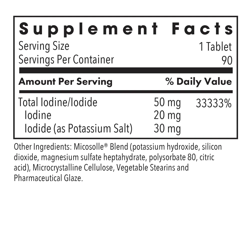 Iodoral 50 mg by Allergy Research Group (formerly Optimox)