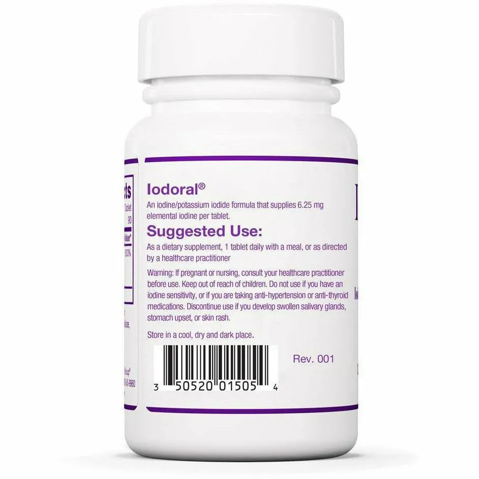 Iodoral 6.25 mg 90 tabs by Allergy Research Group (formerly Optimox)