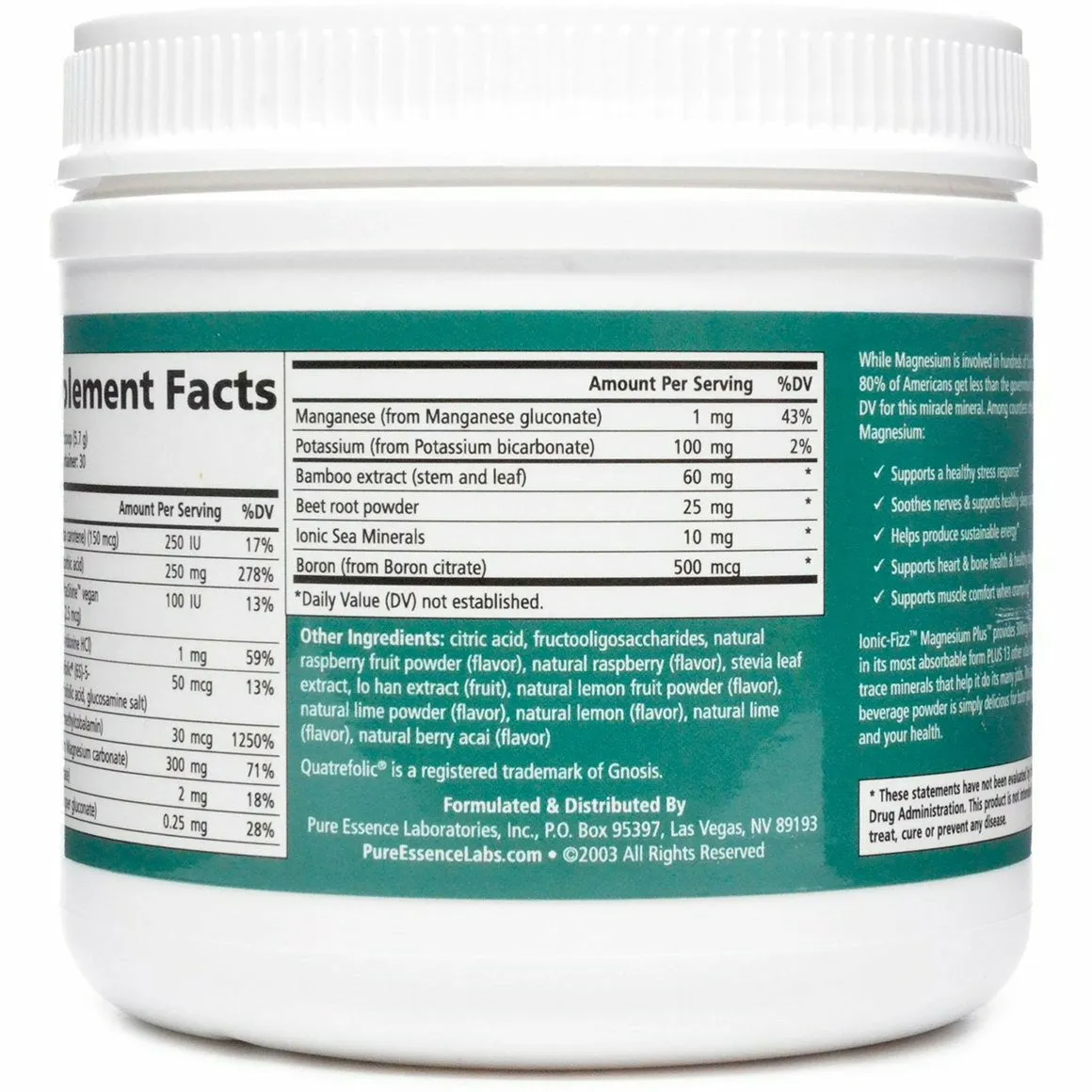 Ionic - Fizz Magnesium Plus Raspberry Lemonade by Pure Essence