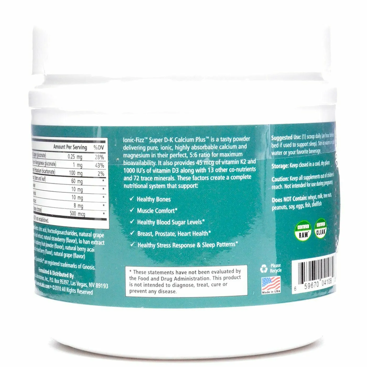 Ionic Fizz Super D-K Calcium Plus by Pure Essence