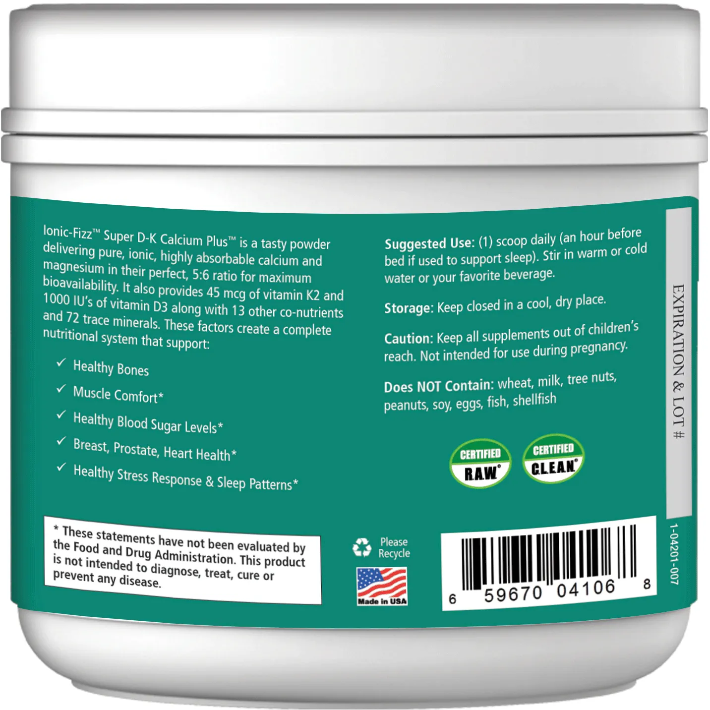 Ionic Fizz Super D-K Calcium Plus by Pure Essence