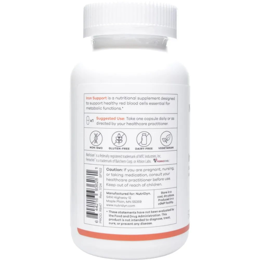 Iron Support 180 capsules by Nutri-Dyn
