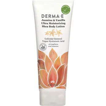 Jasmine & Vanilla Ultra Moist Shea Lotion 8 oz by DermaE Natural Bodycare