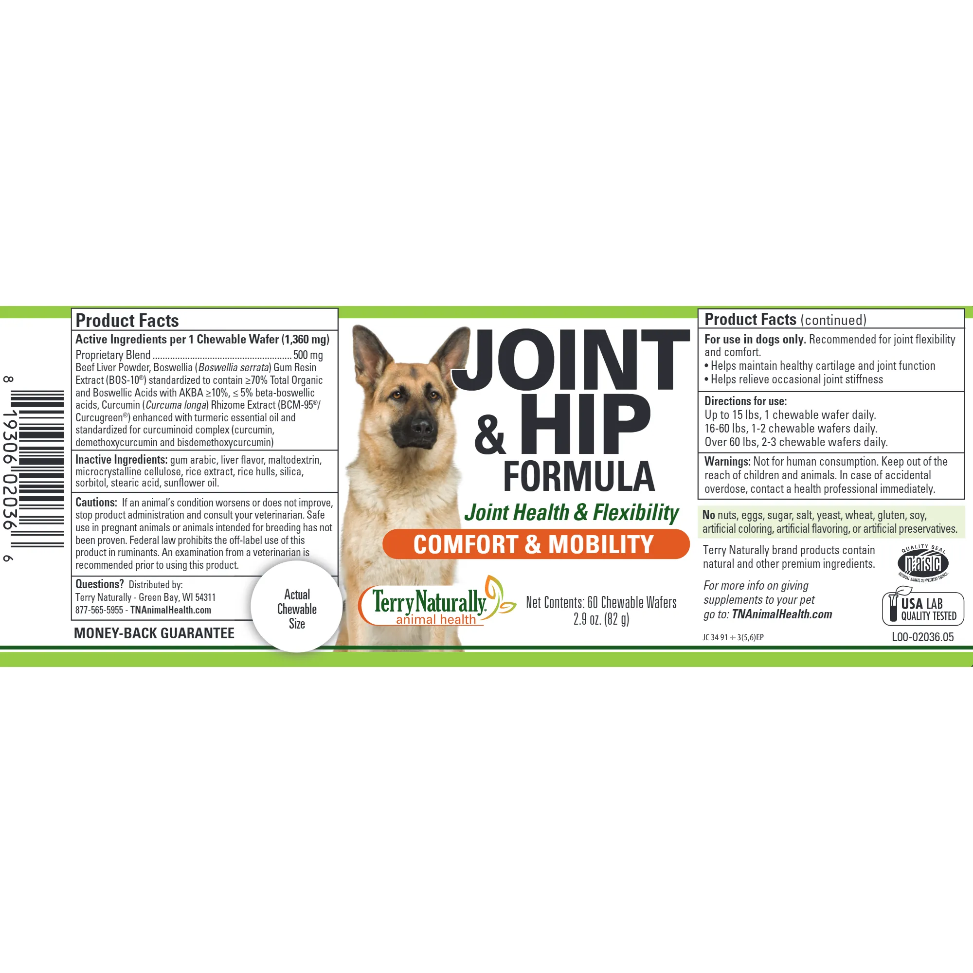 Joint & Hip Formula 60 chews by Terry Naturally