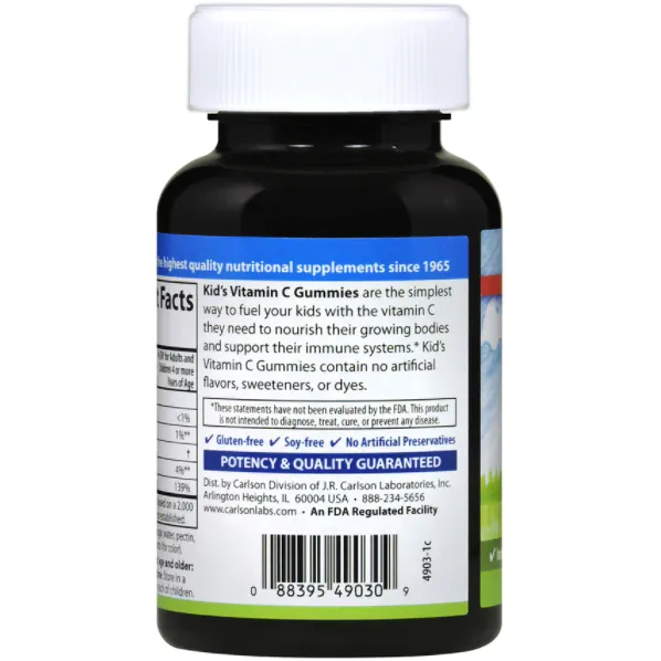 Kid's Vitamin C Gummies 125 mg 60 gummies by Carlson Labs