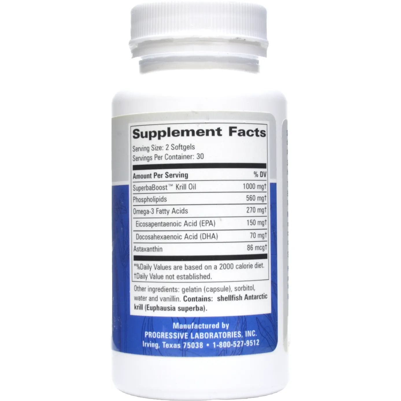 Krill Ultra 60 softgels by Progressive Labs