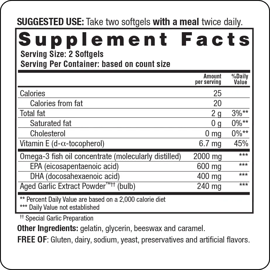 Kyolic Omega-3 180 softgels by Wakunaga