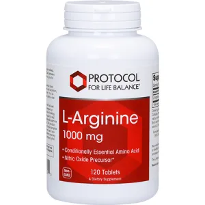 L-Arginine 1000 mg 120 tabs by Protocol For Life Balance