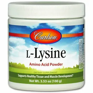 L-Lysine Amino Acid Powder 100 gms by Carlson Labs