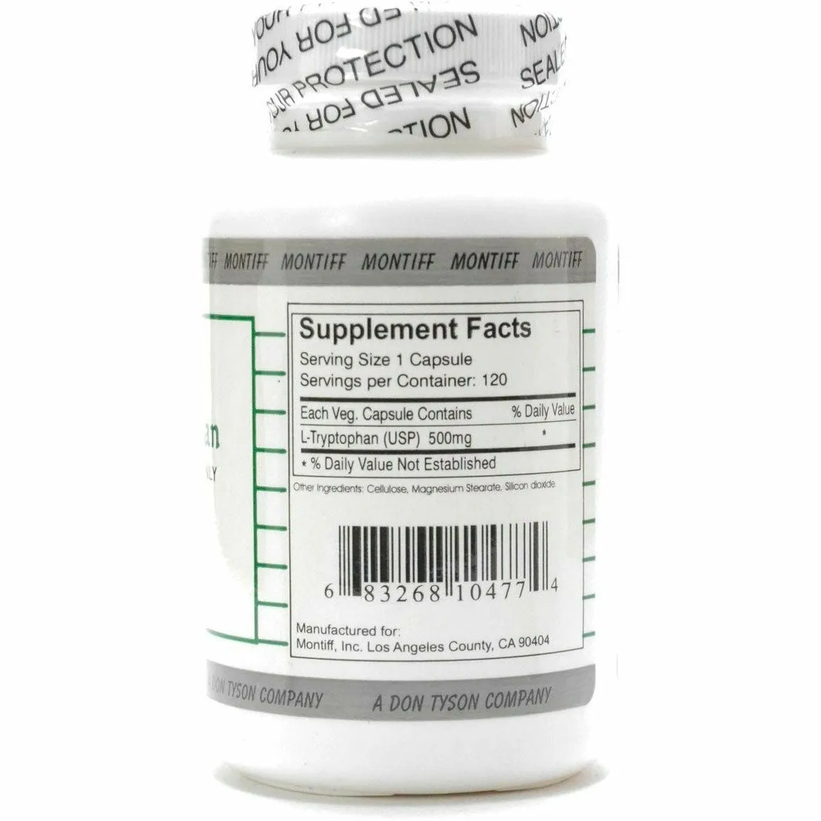 L Tryptophan 500 mg 120 vcaps by Montiff