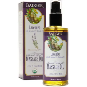 Lavender Massage Oil 4 fl oz By W.S. Badger Company