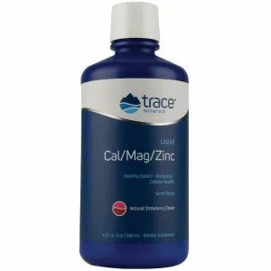 Liquid Cal/Mag/Zinc-Strawberry 32 oz by Trace Minerals Research