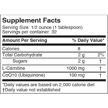 Liquid L-Carnitine CoQ10 16 fl oz by Dr.'s Advantage
