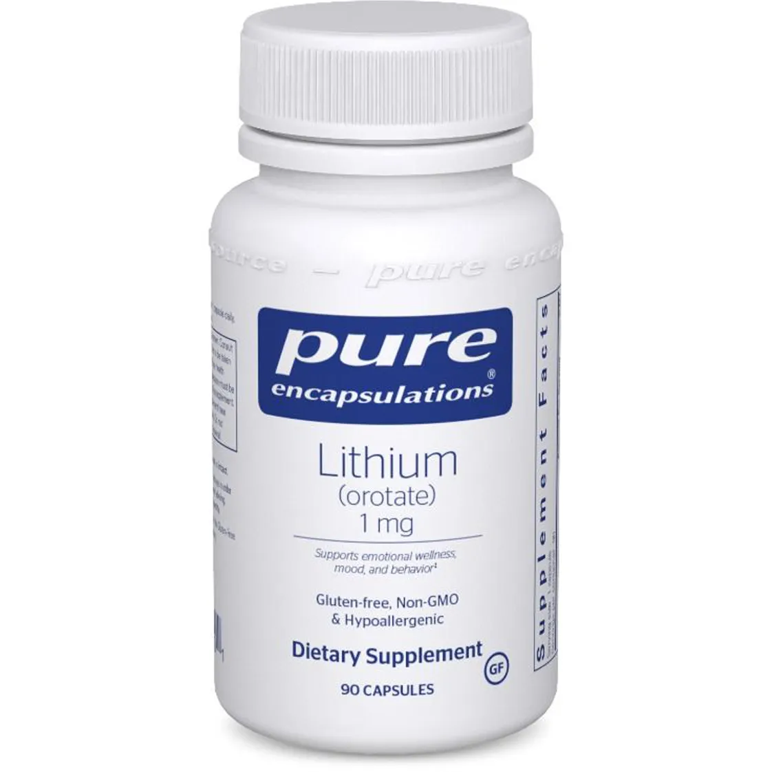 Lithium (orotate) 1 mg 90 caps by Pure Encapsulations