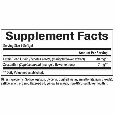 Lutein 40 mg 30 softgels By Natural Factors