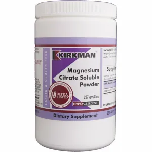 Magnesium Citrate Soluble Powder 8 oz by Kirkman Labs