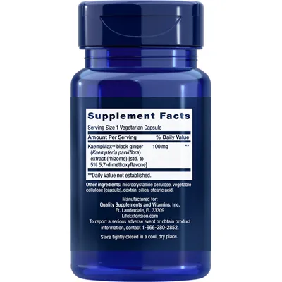 Male Vascular Sexual Support 30 vcaps by Life Extension
