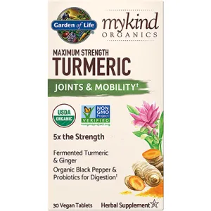 Maximum Strength Turmeric. Org 30 vtabs By Garden Of Life
