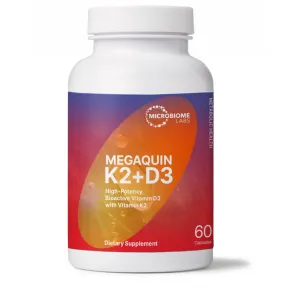 MegaQuin K2 D3 60 capsules by Microbiome Labs