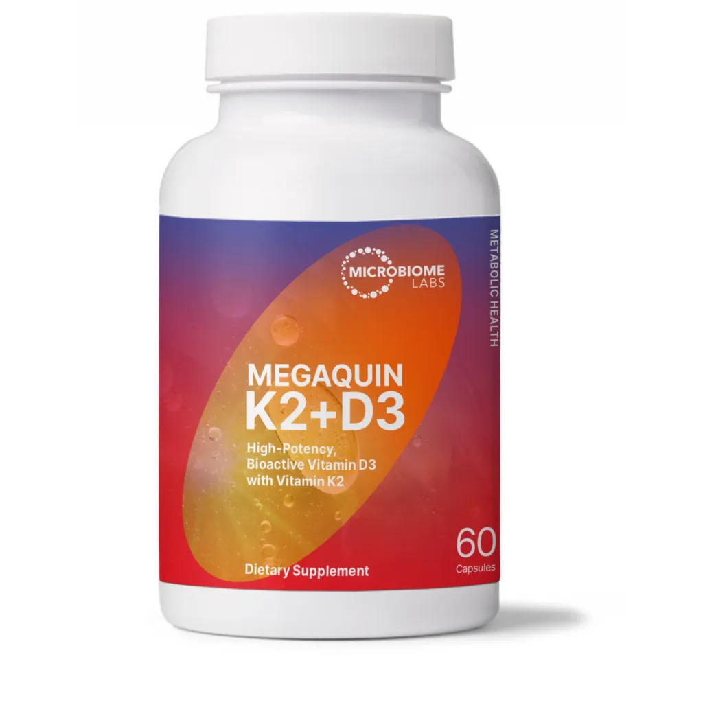 MegaQuin K2 D3 60 capsules by Microbiome Labs
