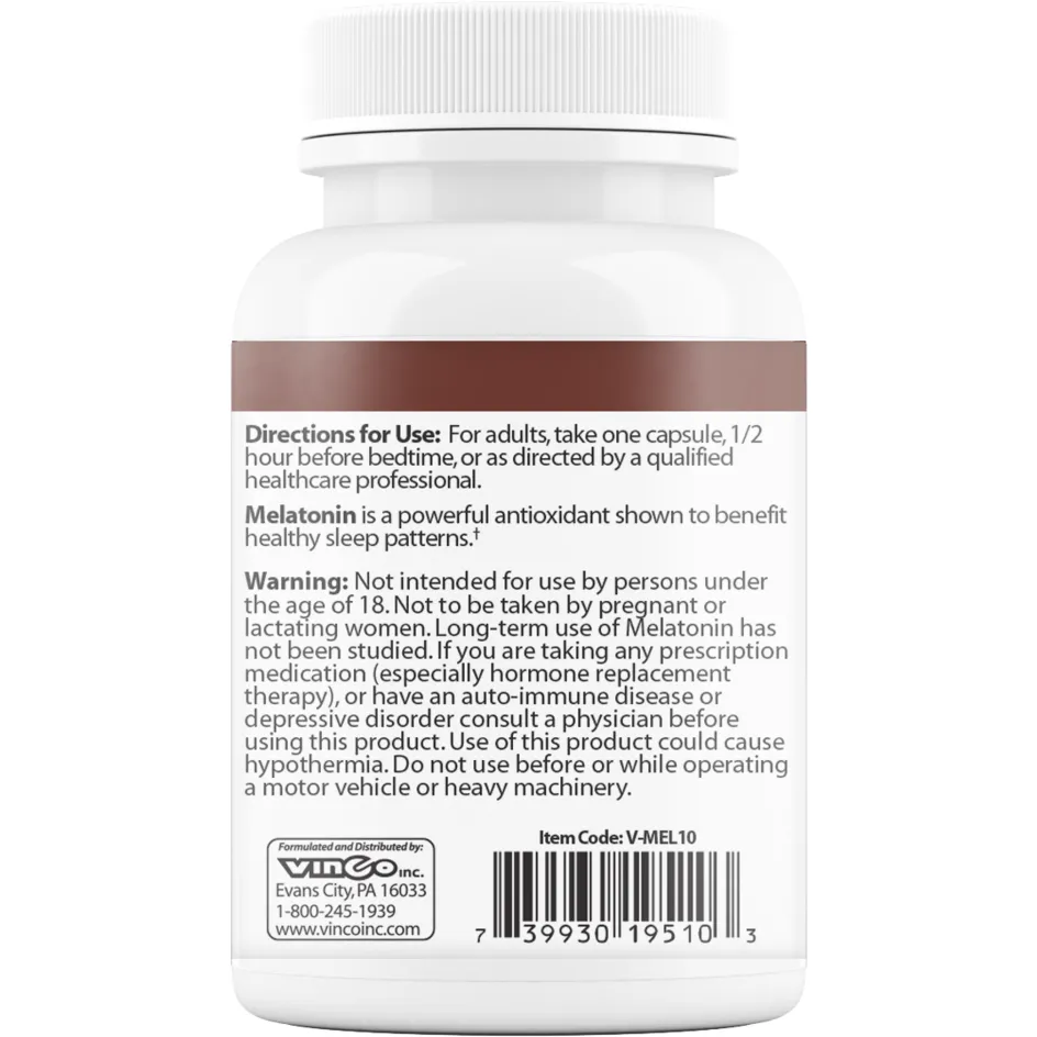 Melatonin 10 mg 60 caps by Vinco