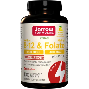 Methyl B-12 & Methyl Folate 100 chewable tabs by Jarrow Formulas