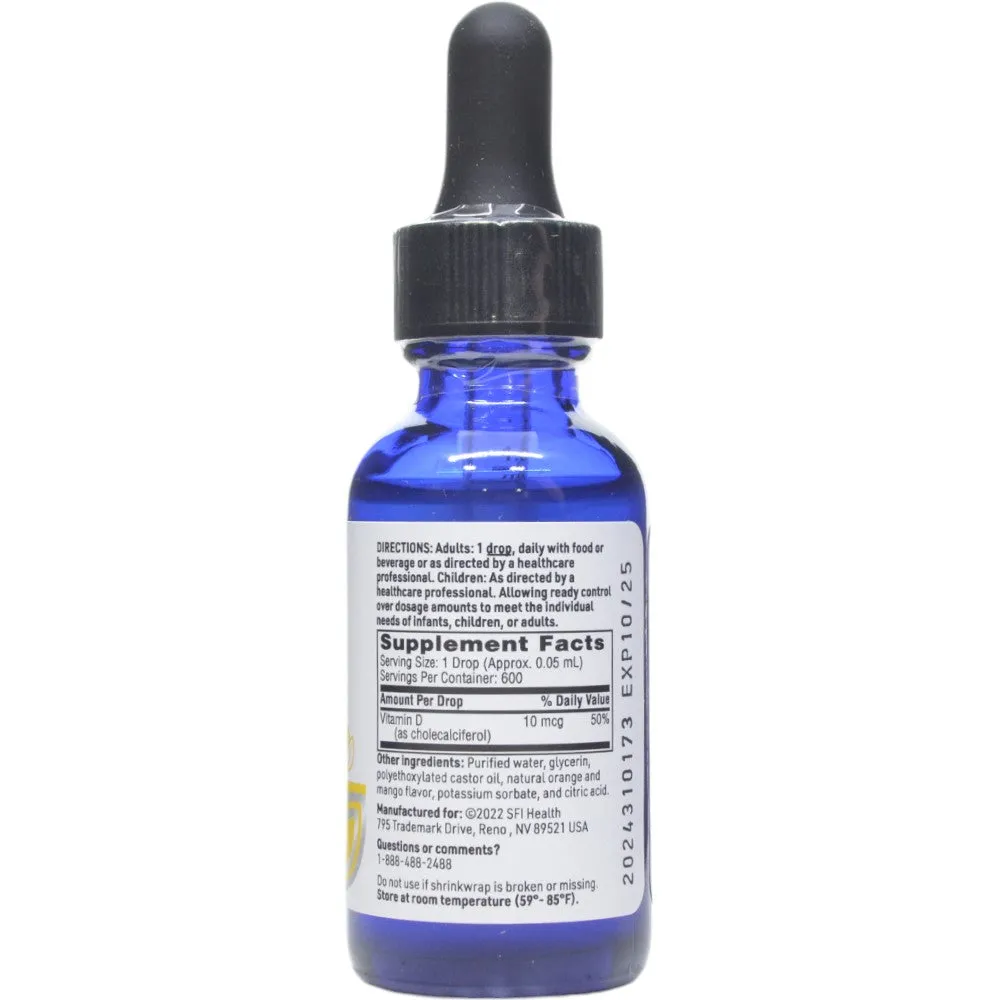 Micellized Vitamin D3 Liquid 1 fl. oz. (600 Servings) by Klaire Labs/SFI Health