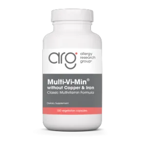 Multi-Vi-Min No Cu/No Fe 150 caps by Allergy Research Group