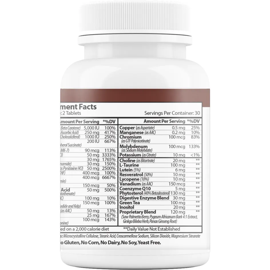 MultiMens w/Digestive Enzymes 60 tabs by Vinco