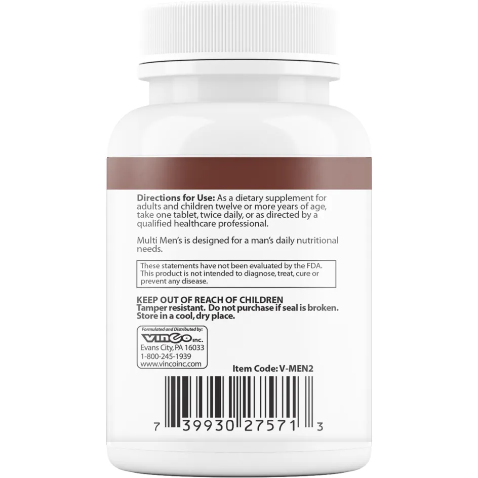 MultiMens w/Digestive Enzymes 60 tabs by Vinco
