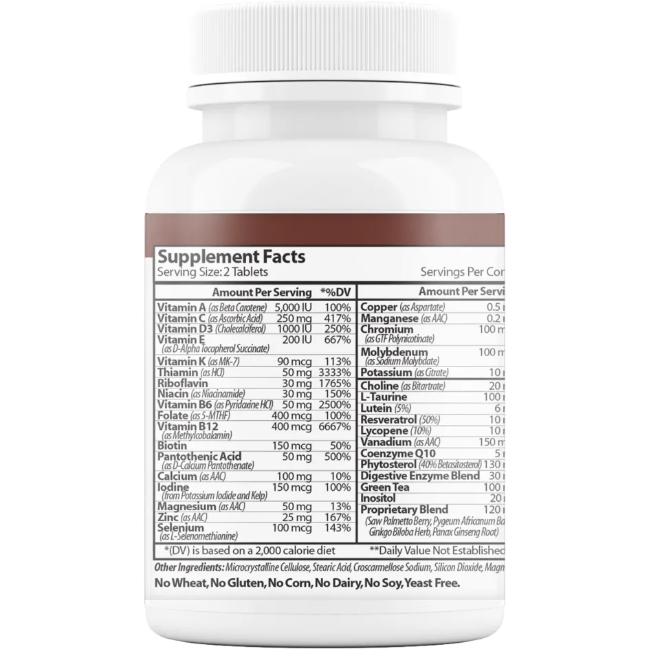 MultiMens w/Digestive Enzymes 60 tabs by Vinco