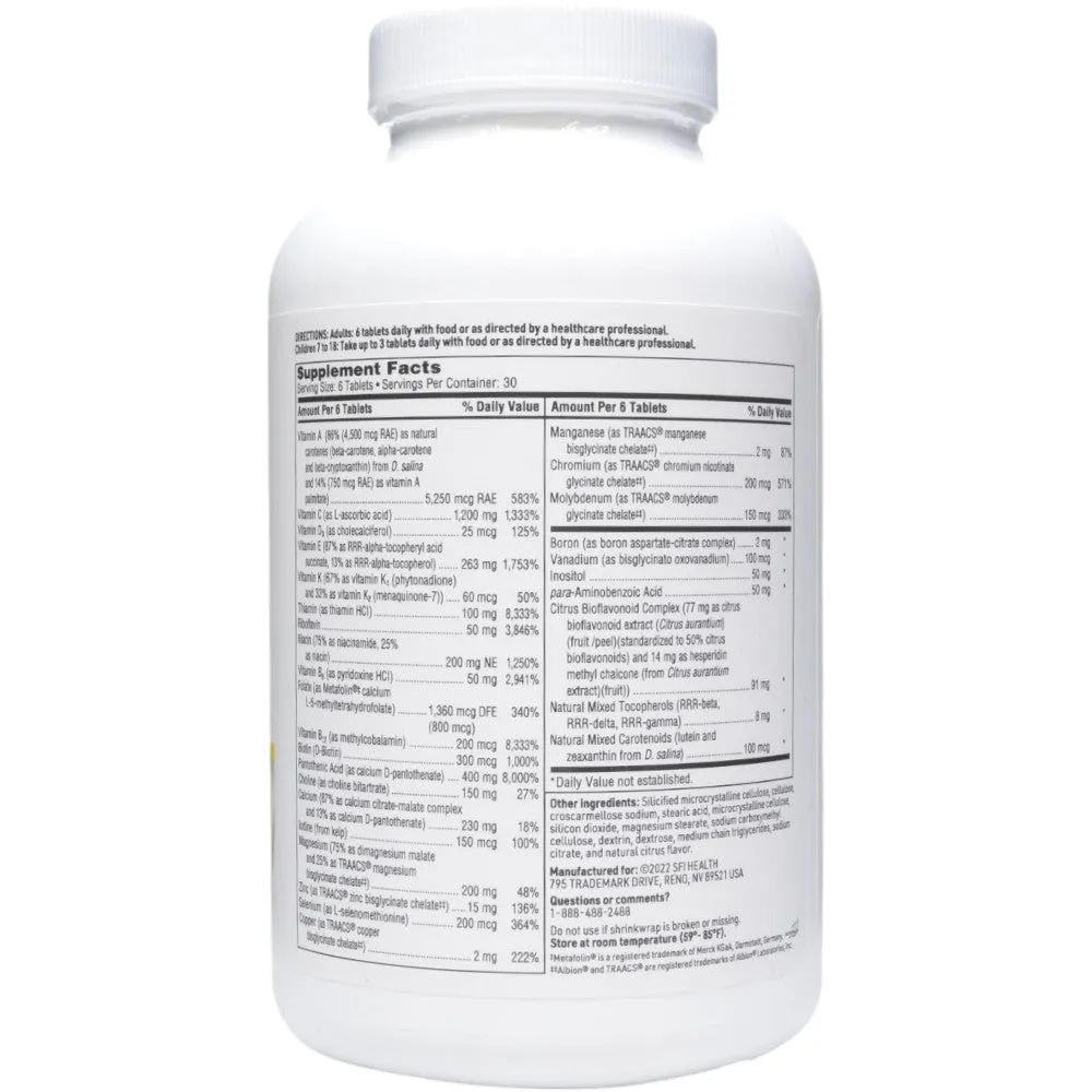 MultiThera 1 Iron-Free 180 tabs By Klaire Labs/SFI Health