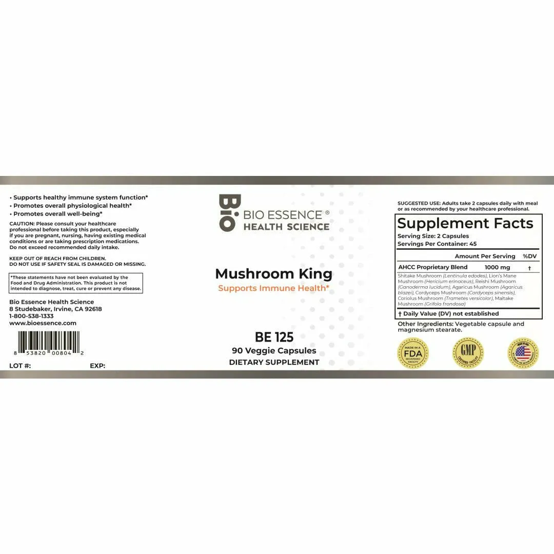 Mushroom King 90 caps by Bio Essence Health Science