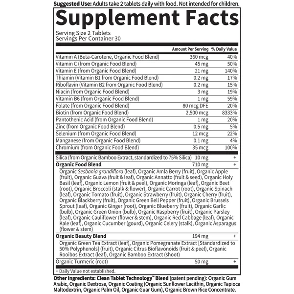 Mykind Organic Plant Collagen Build 60 tabs by Garden Of Life