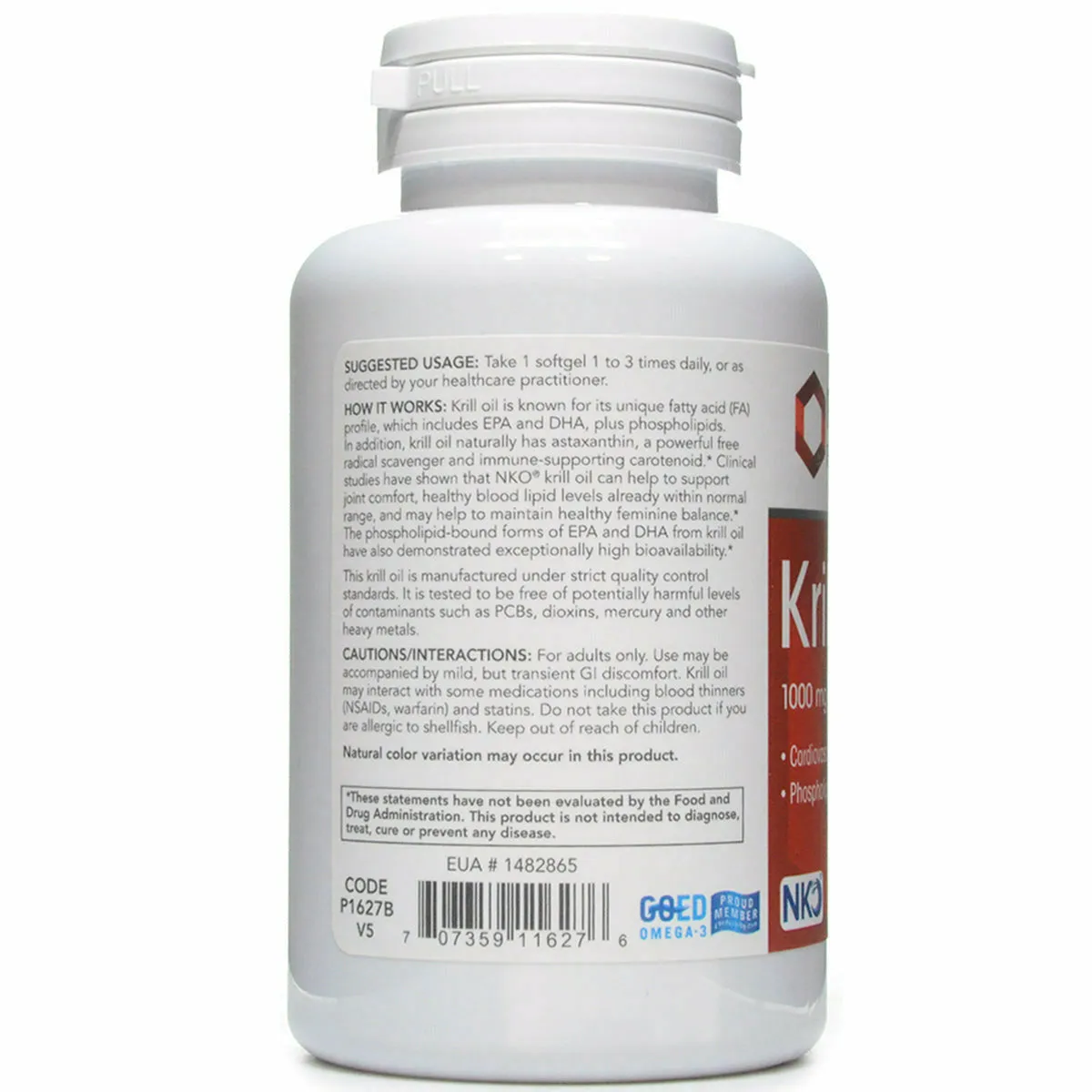 Neptune Krill Oil 1000 mg 60 softgels by Protocol For Life Balance