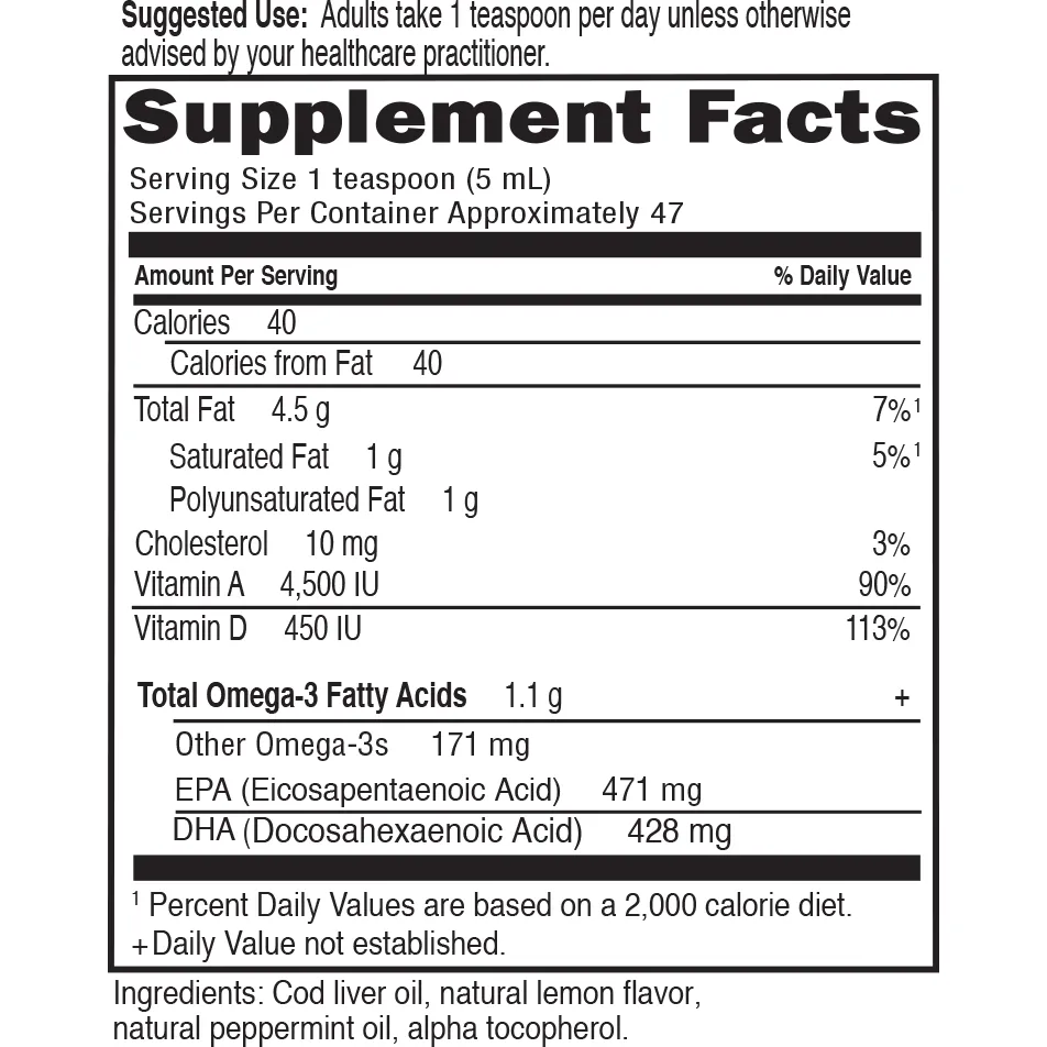 Olde World Icelandic Cod Liver Oil 8 oz by Garden Of Life