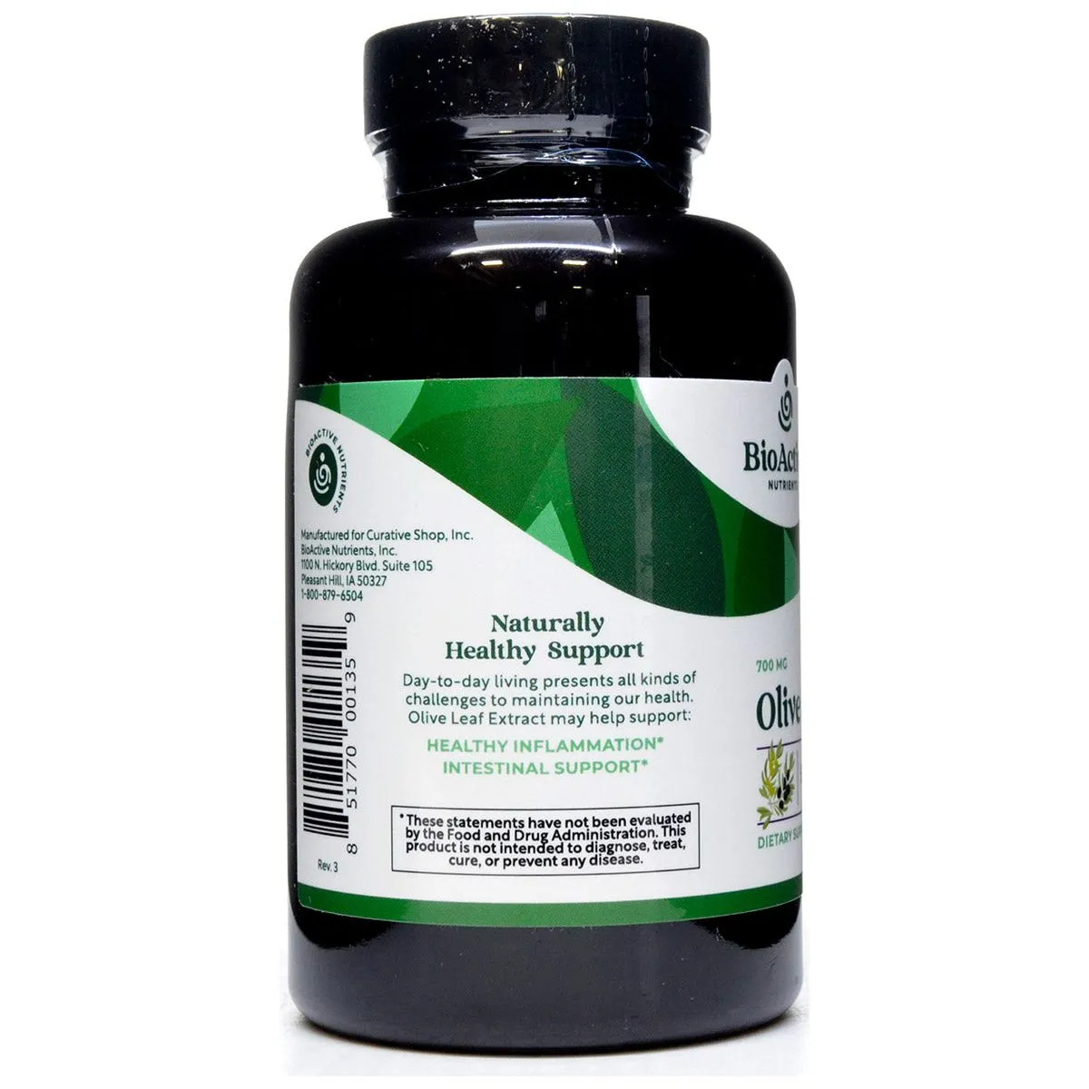 Olive Leaf Extract 700 mg 90 caps by BioActive Nutrients
