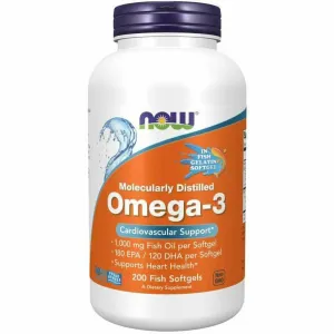 Omega-3 Molecularly Distilled 200 softgels By Now