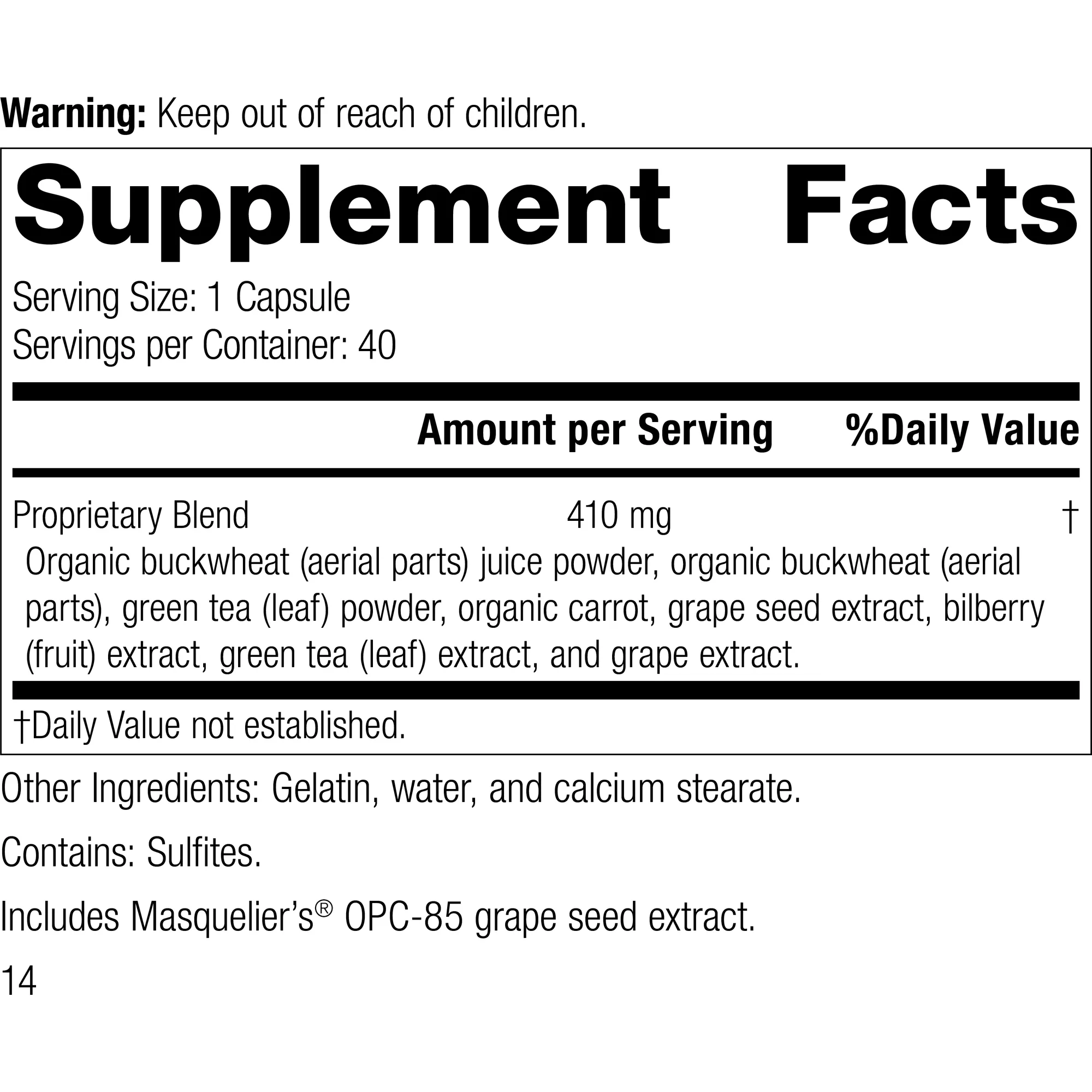 OPC Synergy. 40 Capsules