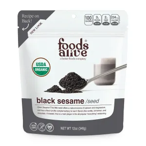 Organic Black Sesame Seeds 12 oz by Foods Alive