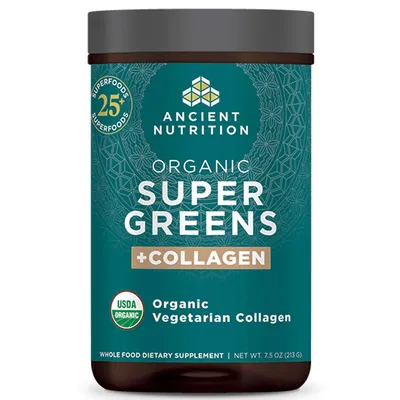 Organic SuperGreens   Collagen 213 grams by Ancient Nutrition