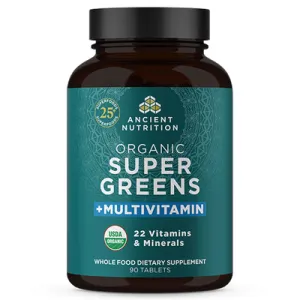 Organic SuperGreens   Multivitamin 90 tablets by Ancient Nutrition