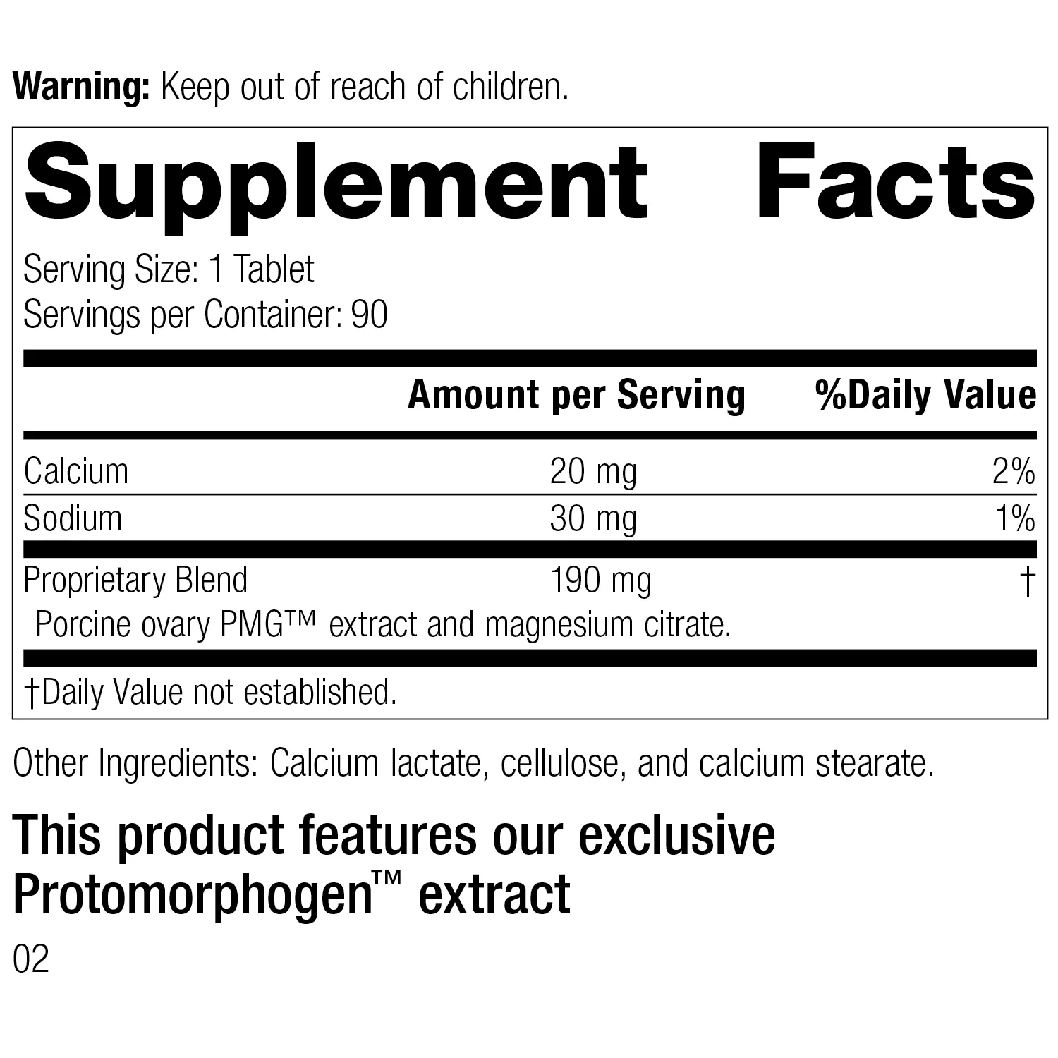 Ovatrophin P PMG. 90 Tablets
